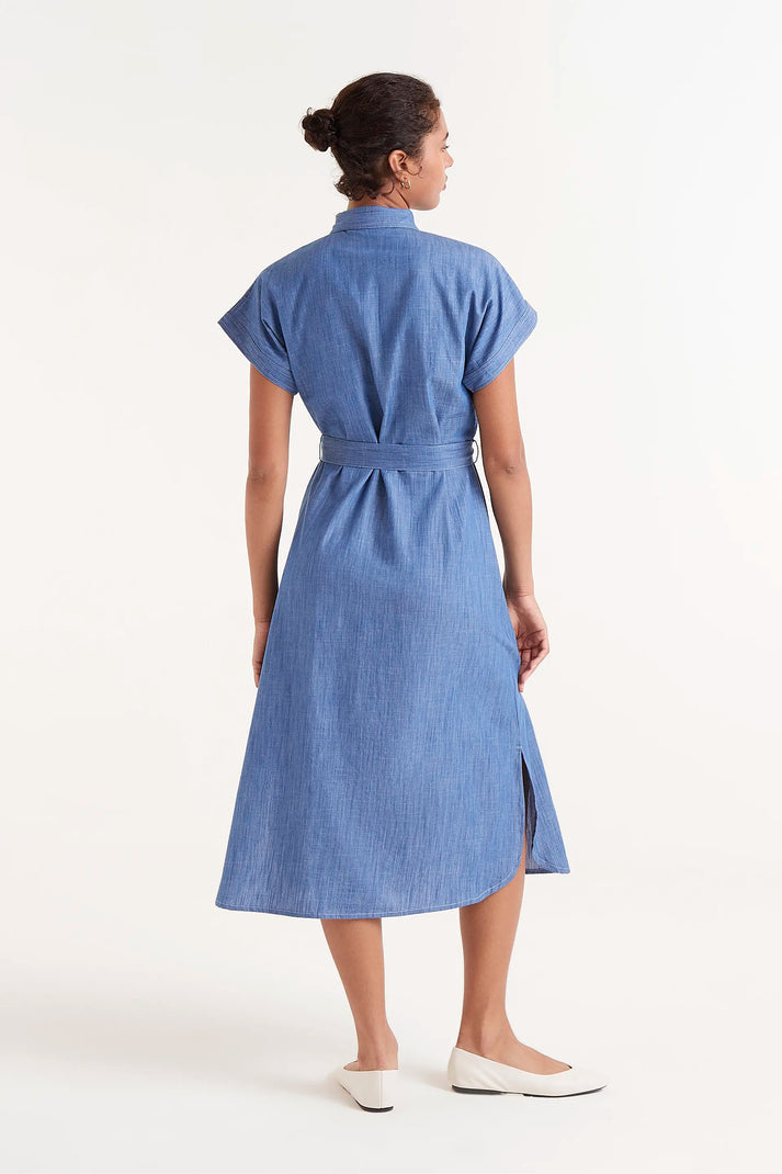 Compania Fantastica Denim Midi Shirt Dress