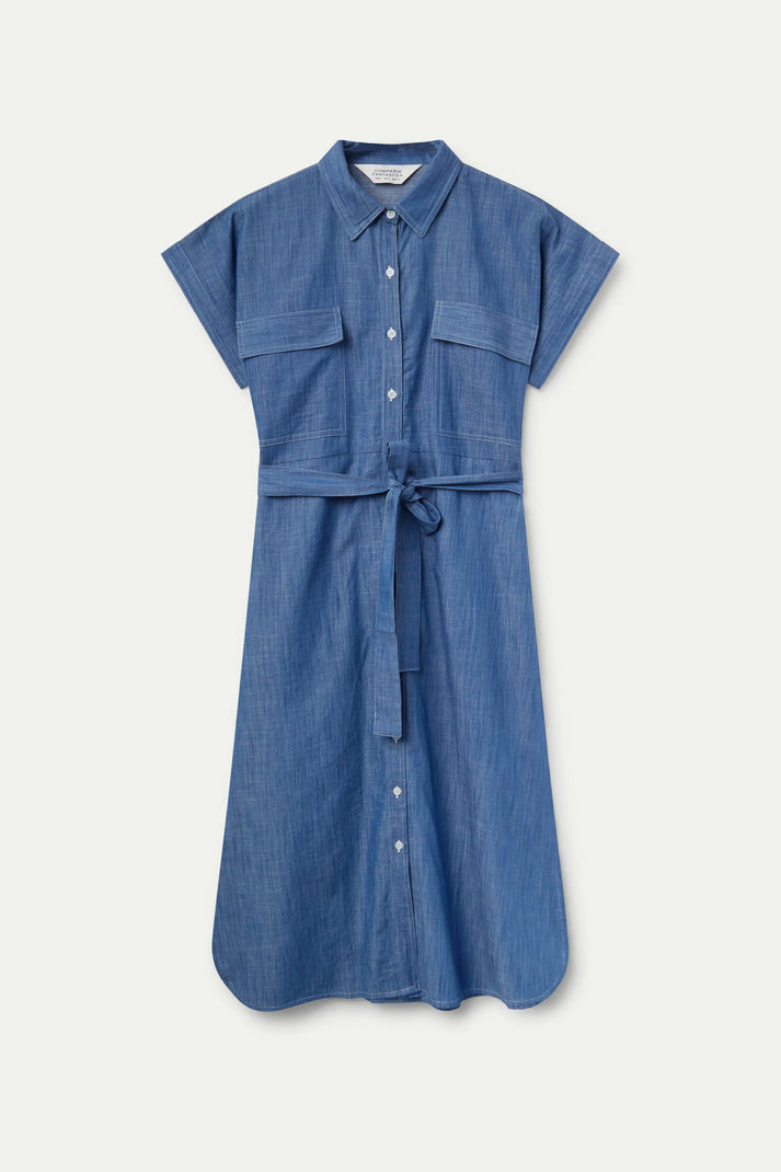 Compania Fantastica Denim Midi Shirt Dress