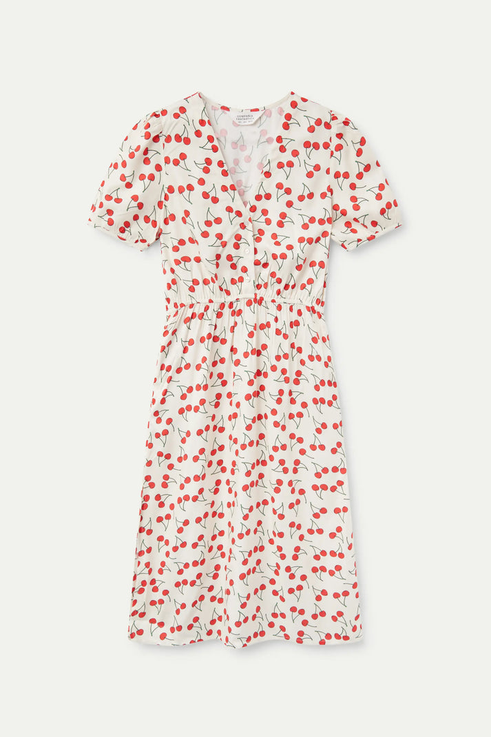 Compania Fantastica Cherry Print Midi Dress