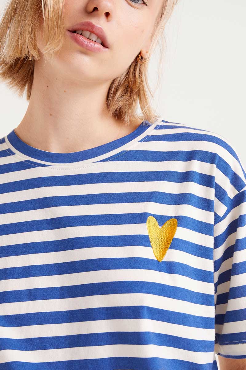 Compania Fantastica Blue Striped Tee