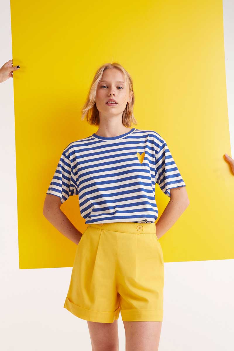 Compania Fantastica Blue Striped Tee