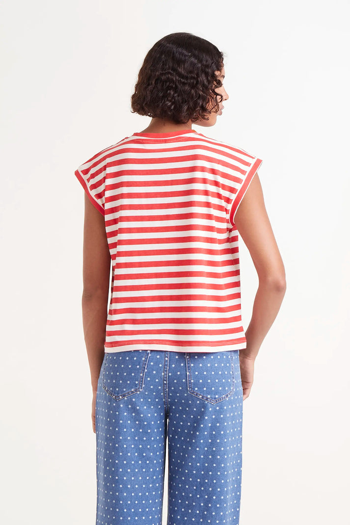 Compania Fantastica Red Striped Tee