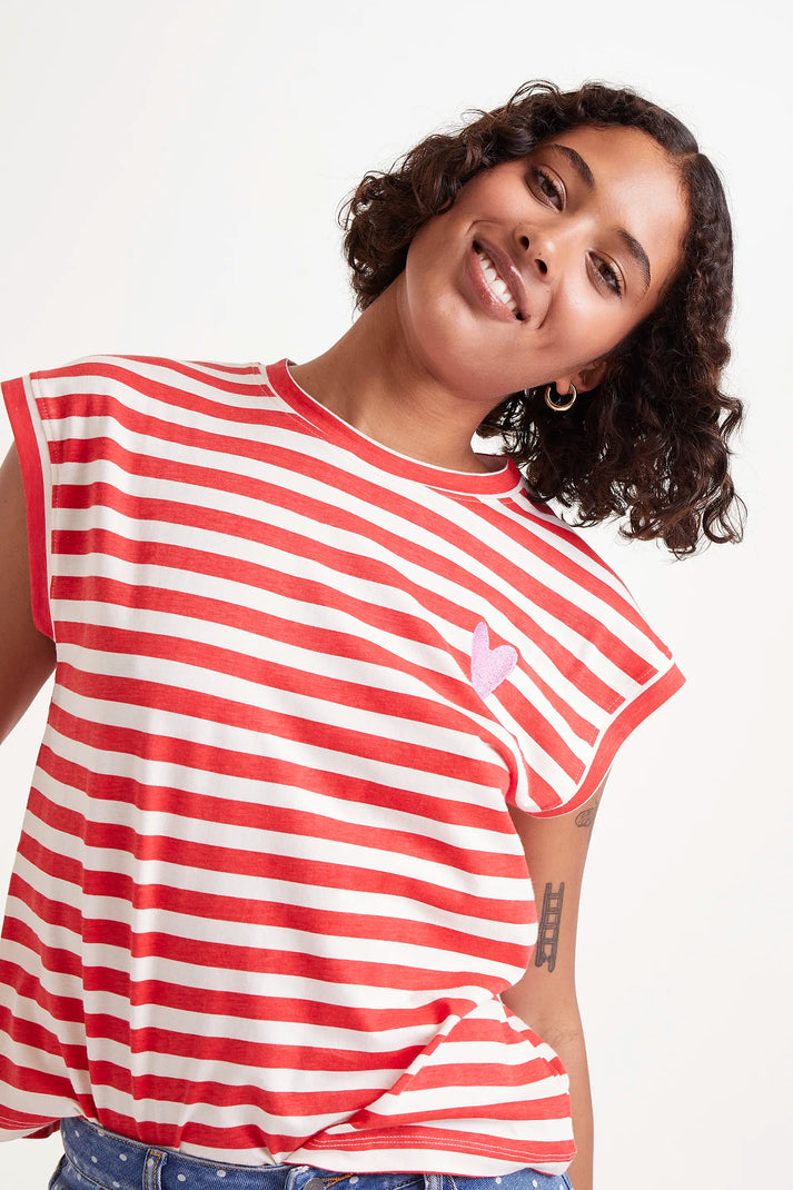 Compania Fantastica Red Striped Tee