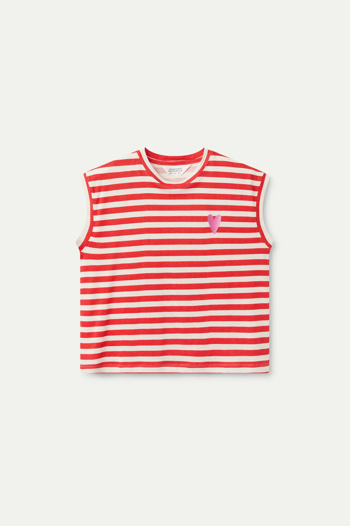 Compania Fantastica Red Striped Tee