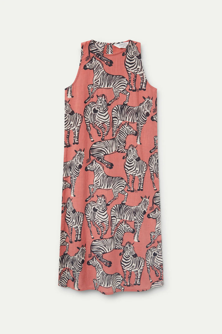 Compania Fantastica Safari Print Midi Dress