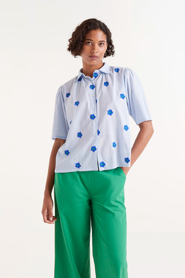 Compania Fantastica Short Sleeve Flower Print Shirt