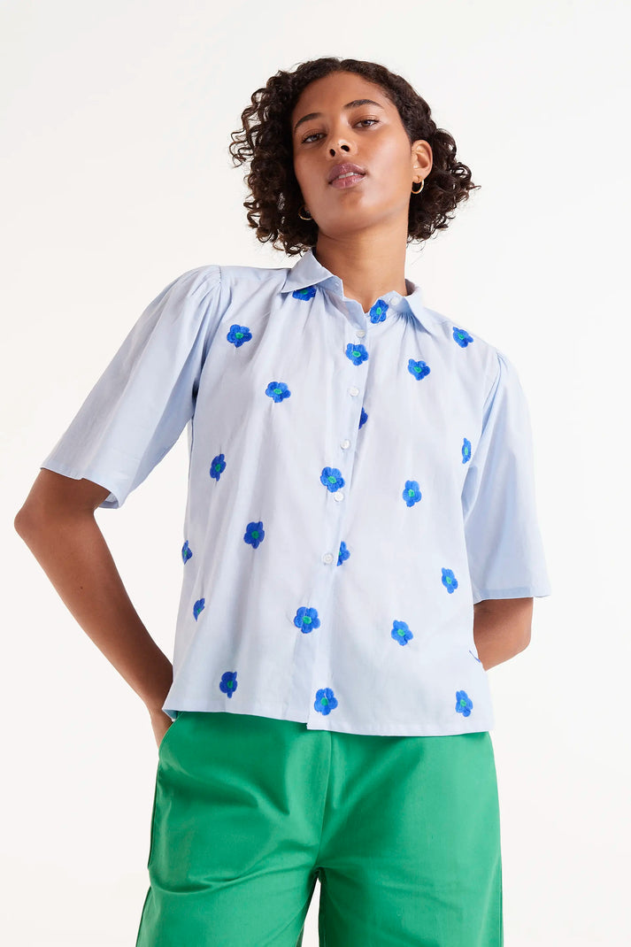 Compania Fantastica Short Sleeve Flower Print Shirt