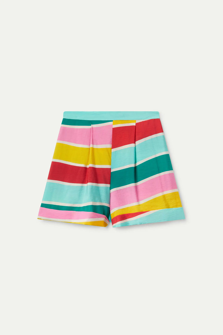 Compania Fantastica Colour Wave Striped Print Shorts