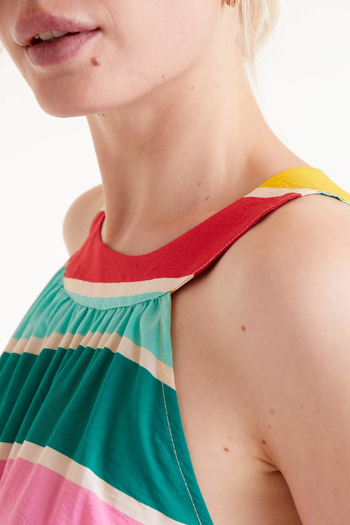 Compania Fantastica Colour Wave Striped Long Dress