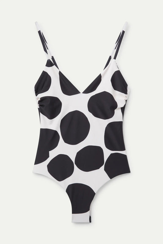 Compania Fantastica Terrazzo print V-neck Swimsuit