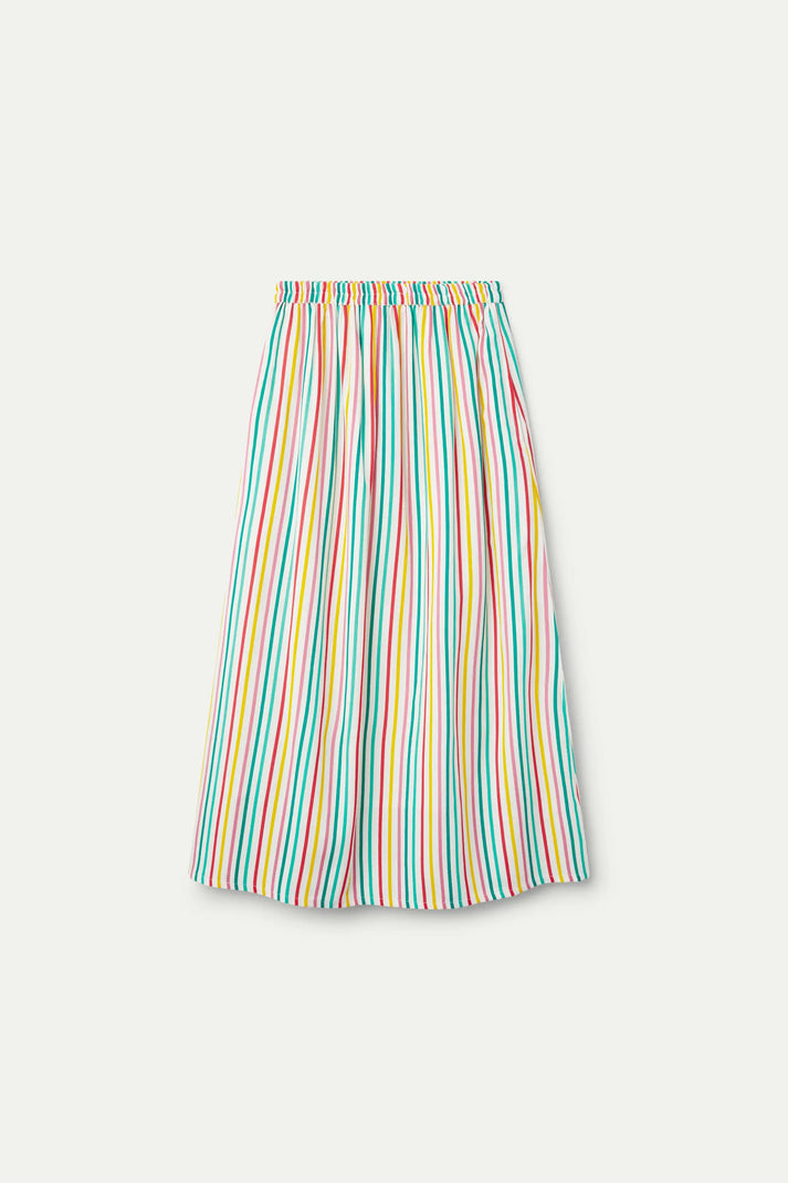 Compania Fantastica Soju striped print midi skirt