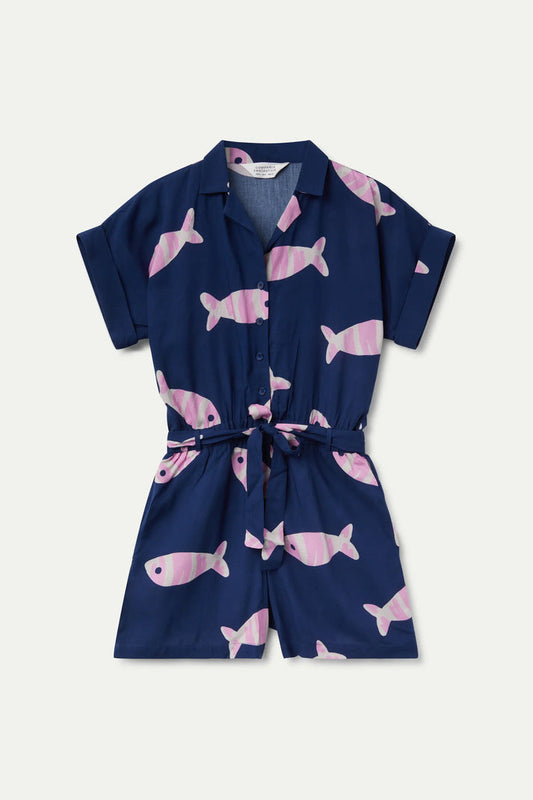 Compania Fantastica Rayon Playsuit with Eureka Print