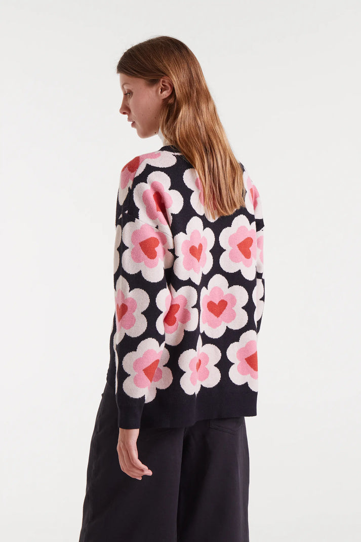 Compania Fantastica Jaquard Fabric Jumper in Sweet Heart