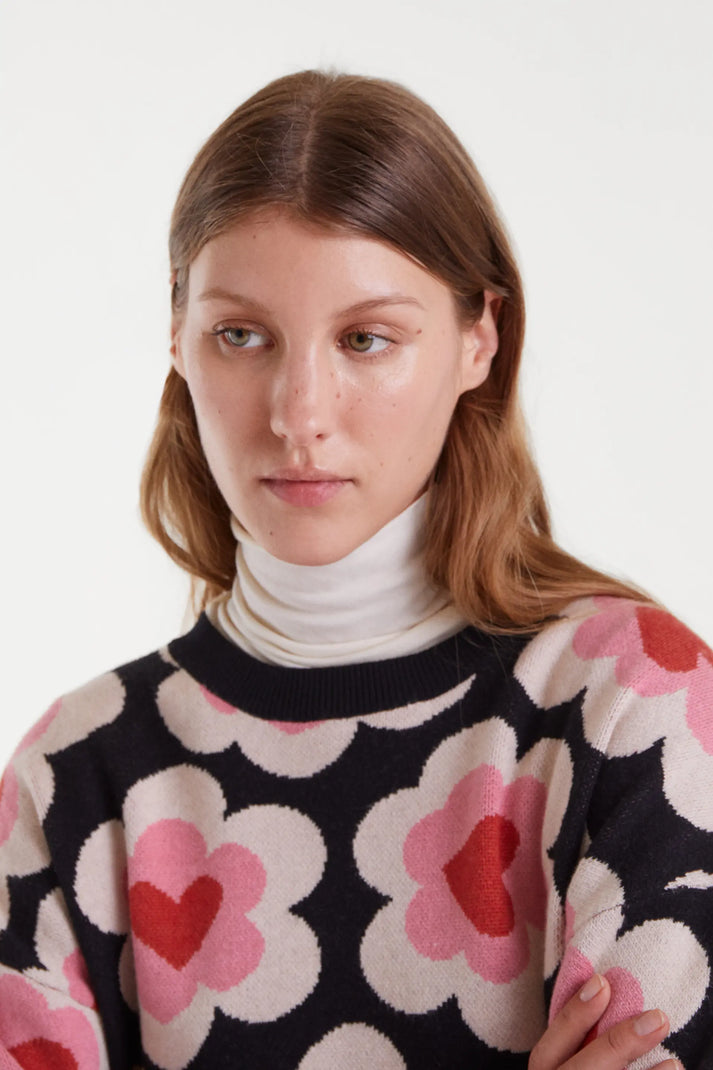 Compania Fantastica Jaquard Fabric Jumper in Sweet Heart