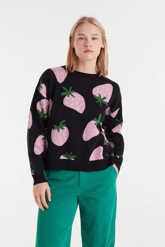 Compania Fantastica Jaquard Fabric Jumper in Morango