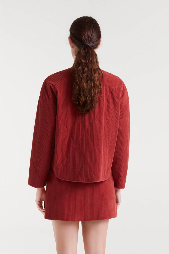Compania Fantastica Courdroy Fabric Jacket in Rust
