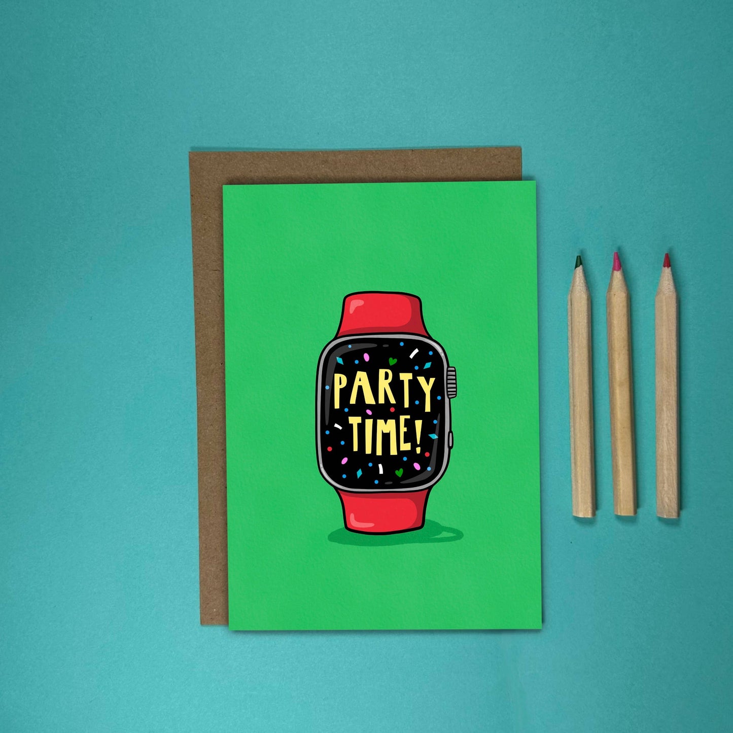 Party Time Apple Watch greetings Card