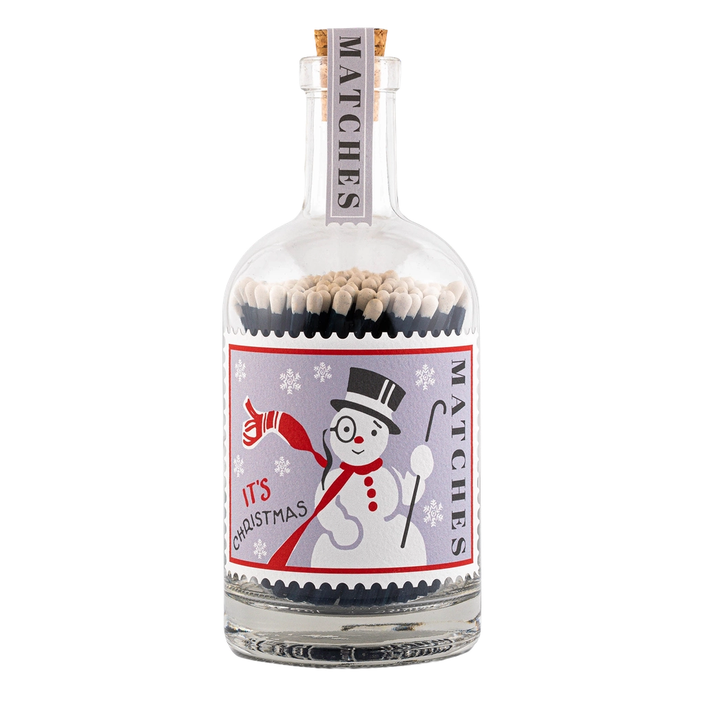 Archivist Snowman Stamp Bottle Matches