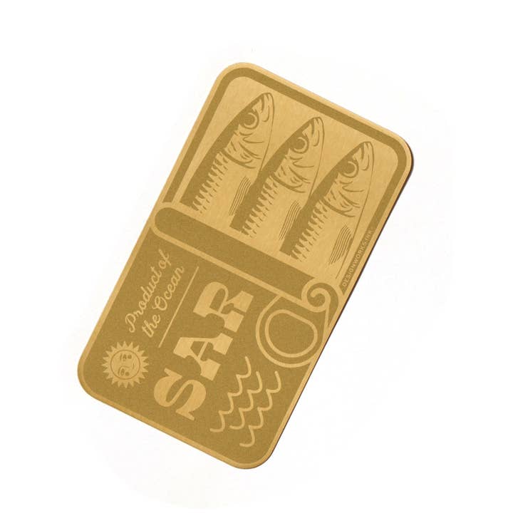 Brass Bookmark Sardines