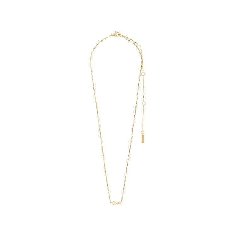 Pilgrim LOVE recycled necklace gold-plated