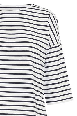 Fransa Siva Tee in Navy & White Stripe