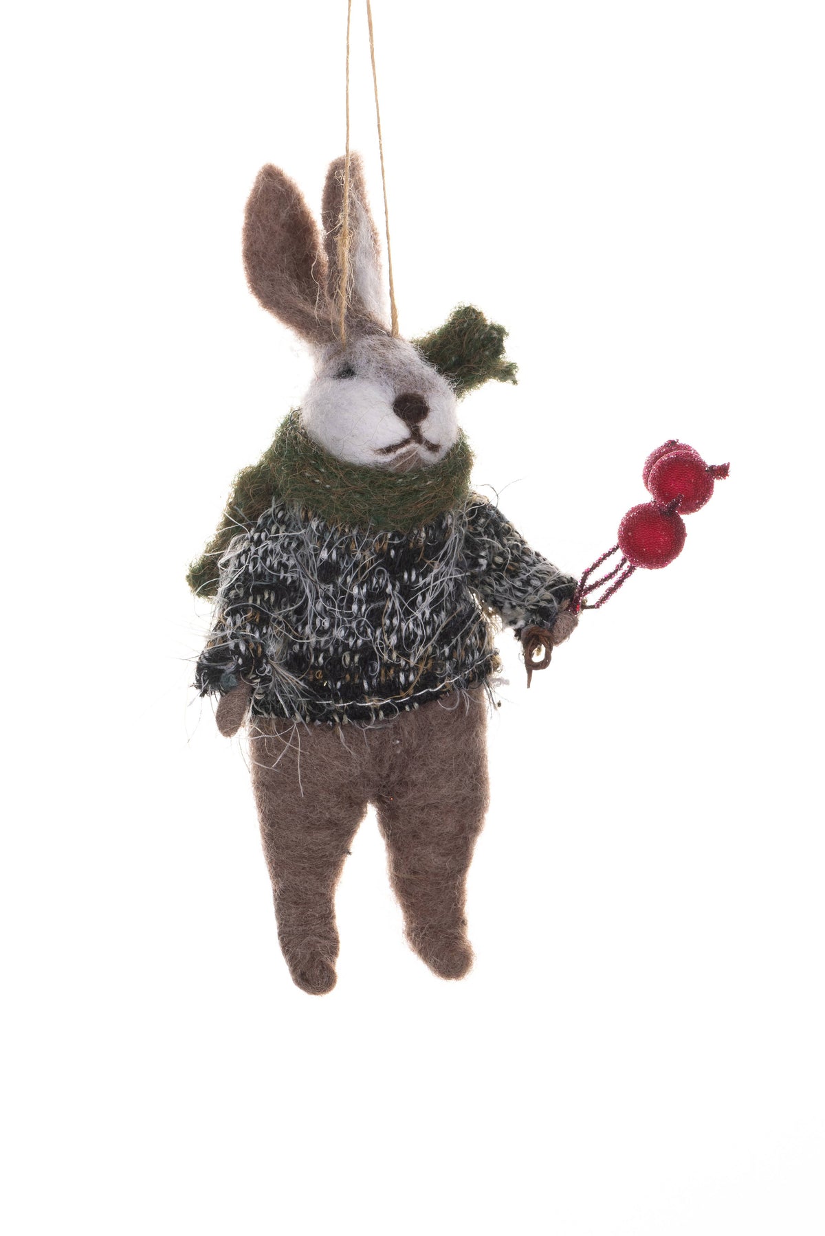 Horace Hare with Red Berries Decoration