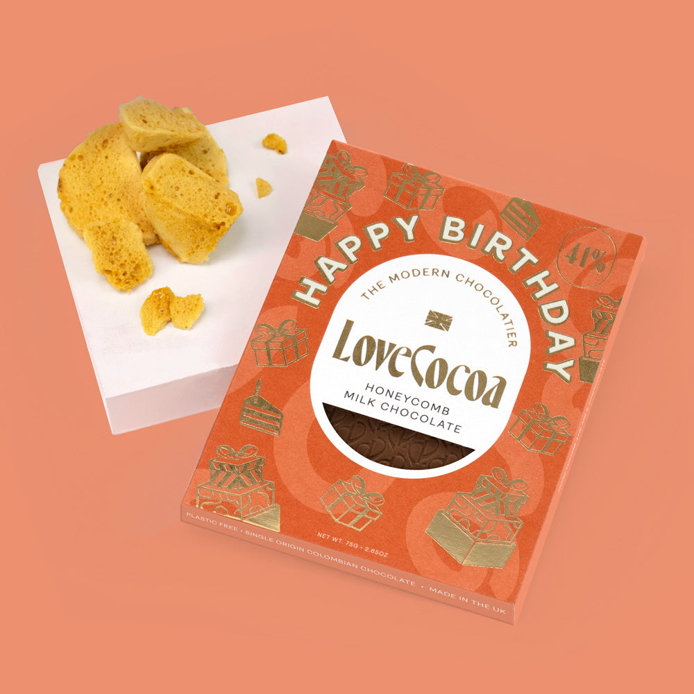 Love Cocoa Happy Birthday Honeycomb Bar