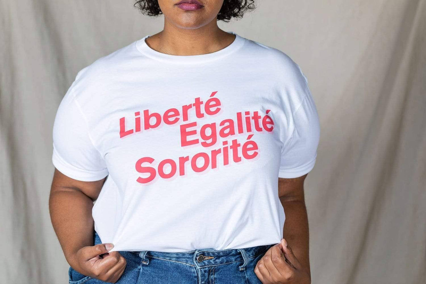 Black & Beech - Liberté, Egalité, Sororité White Organic Cotton T-Shirt
