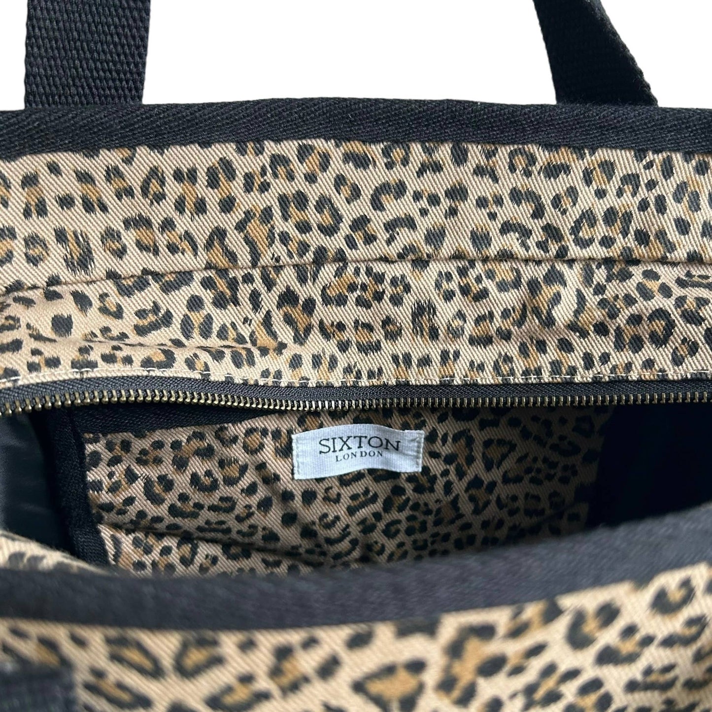 Sixton Twill sand leopard print backpack