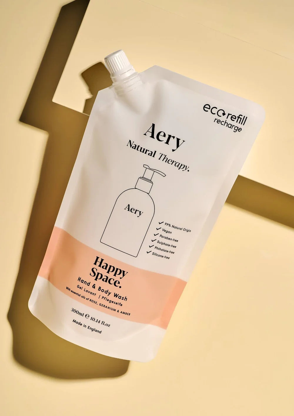 Aery Happy Space Hand & Body Wash Refill - Rose Geranium and Amber