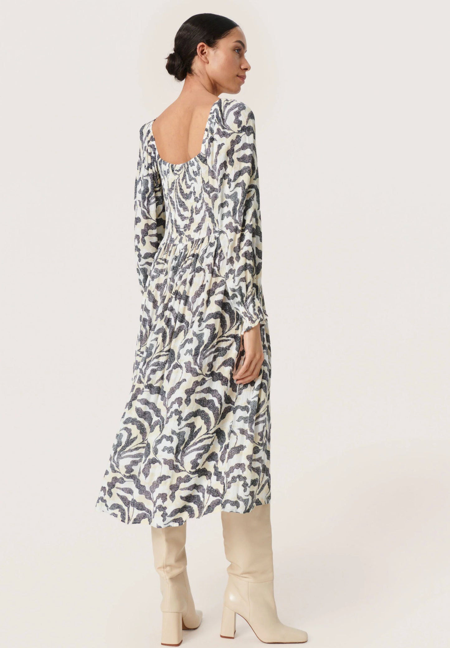 SL Zaya Smock Dress in Sandshell Dot