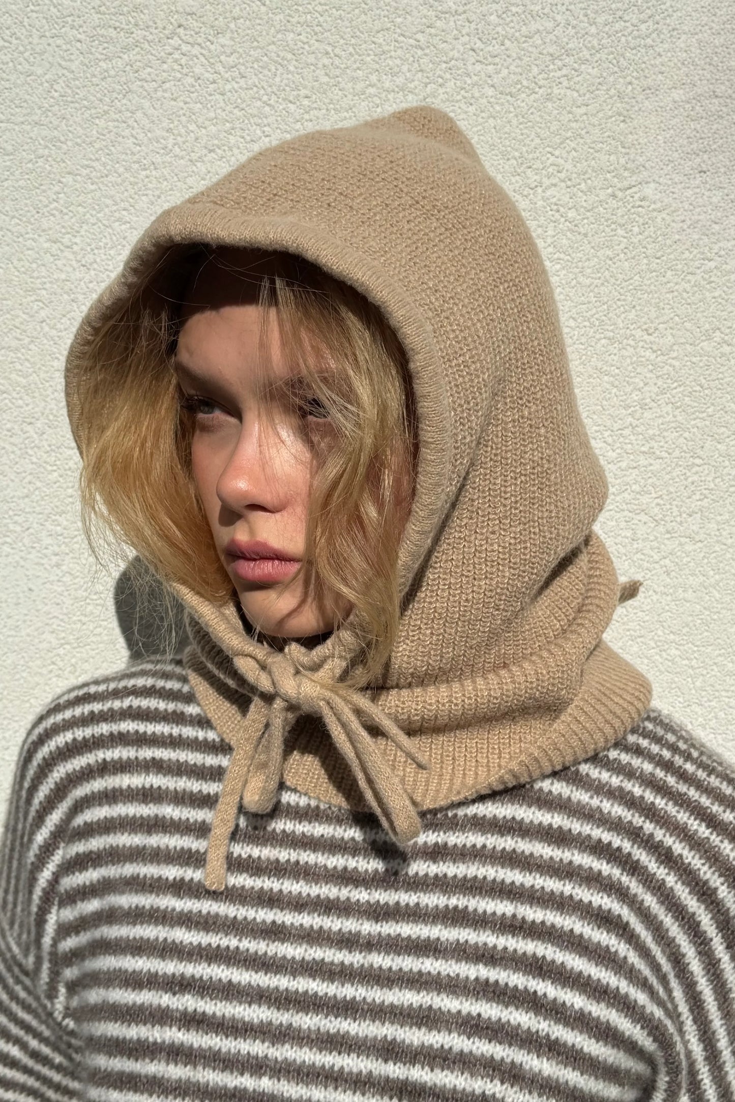 Ost London Rikke Cashmere mix Balaclava -Taupe