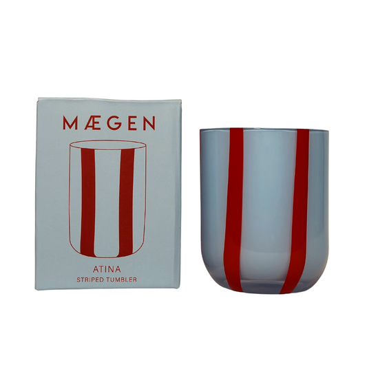 Maegan Atina Glassware - Blue & Red