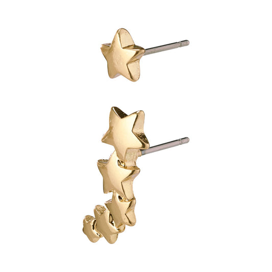 Pilgrim AVA star earrings gold-plated