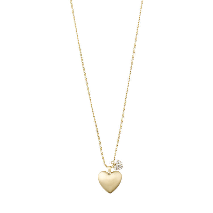 PILGRIM SOPHIA heart pendant necklace gold-plated