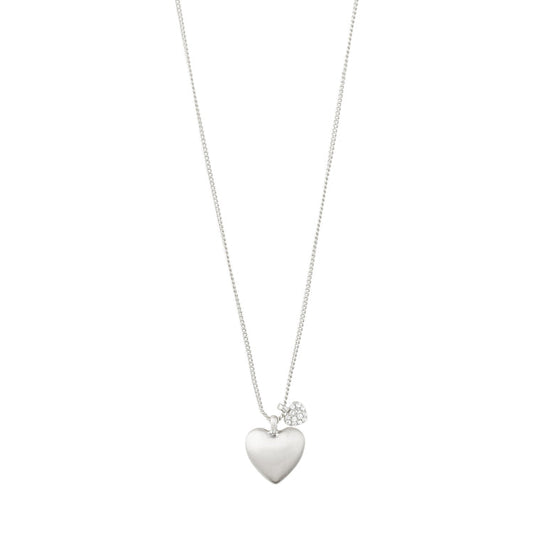 PILGRIM SOPHIA heart pendant necklace silver-plated