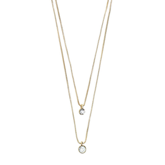Pilgrim LUCIA 2-in-1 Crystal Necklace Gold-Plated
