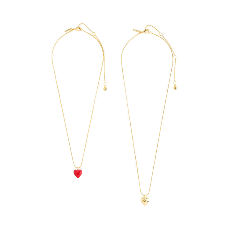 Pilgrim MAEVE necklace, 2-in-1 set, gold-plated