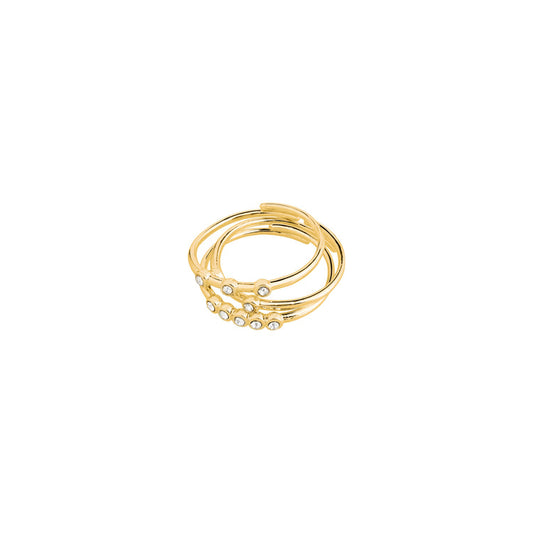 Pilgrim SLOAN rings 3-in-1 set gold-plated with precosia stones