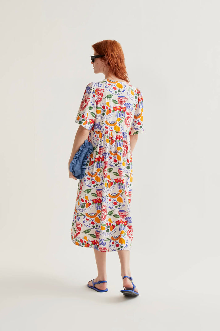 Compania Fantastica Lush Print Midi Dress