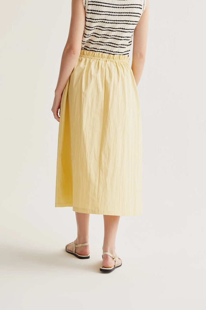 Compania Fantastica Light Yellow Midi Skirt