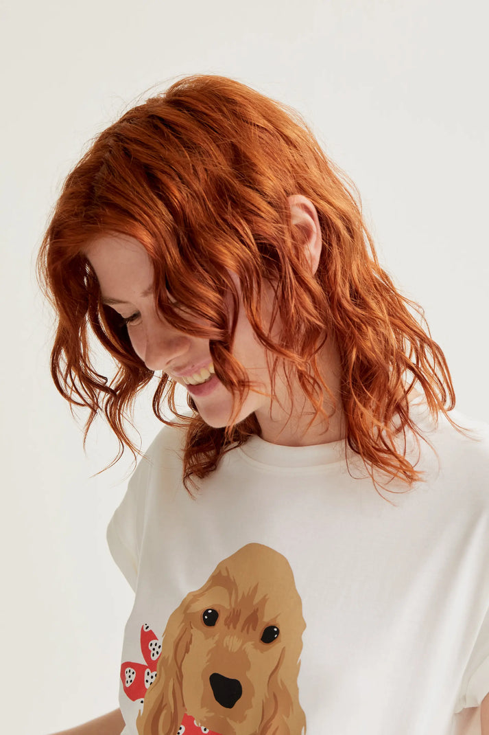 Compania Fantastica T-shirt with Cocker Spaniel Print