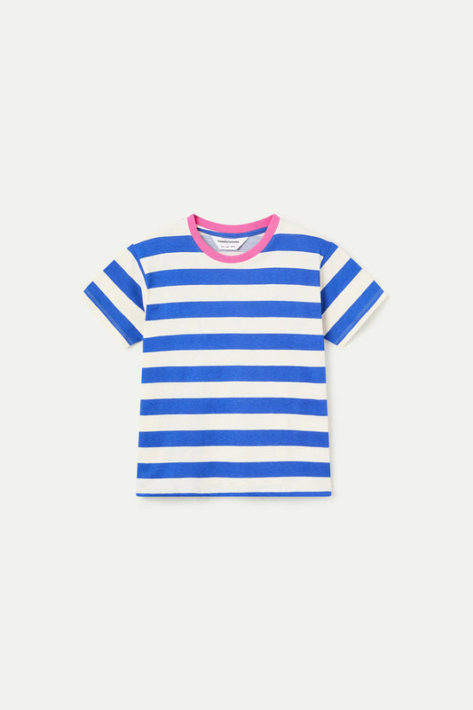 Compania Fantastica T-shirt with Blue & White Stripe