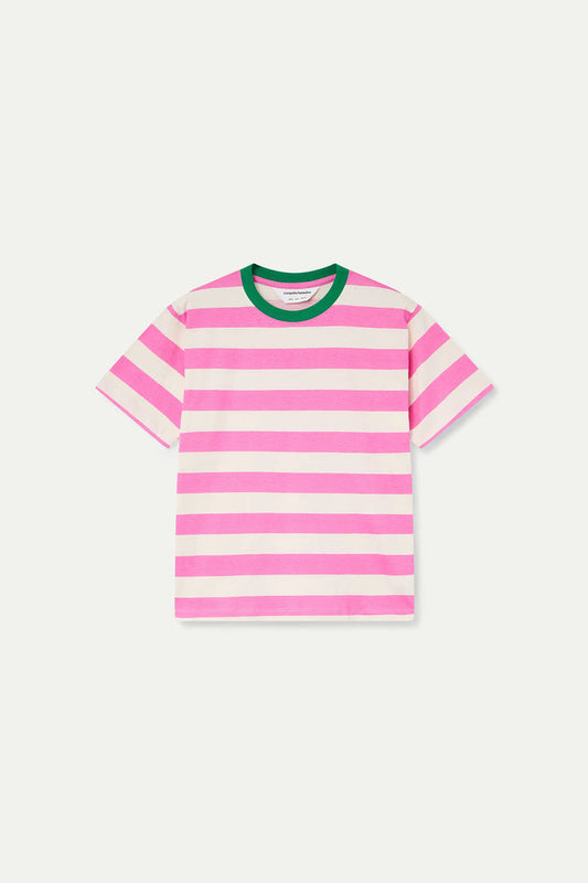 Compania Fantastica T-shirt with Pink & White Stripe