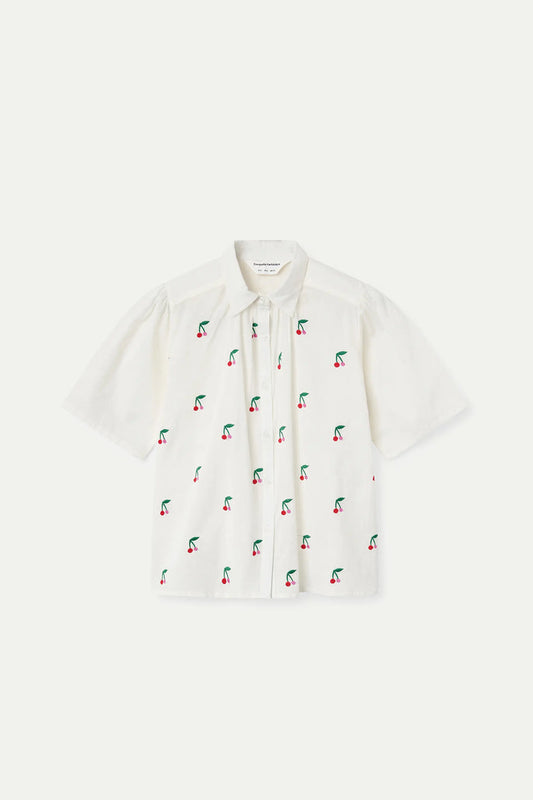 Compania Fantastica Shirt with White Cherries Print