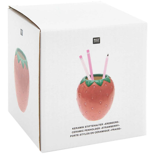 Rico Ceramic Strawberry Pen Pot