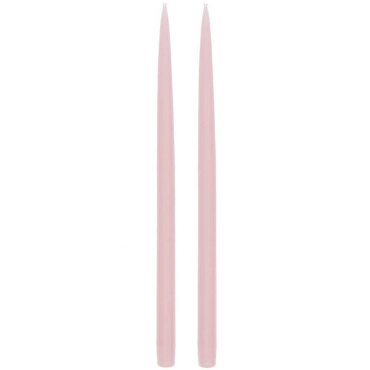 Rico 28cm dinner candles in pink, set of 2