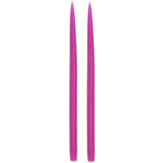 Rico 28cm dinner candles in berry, set of 2