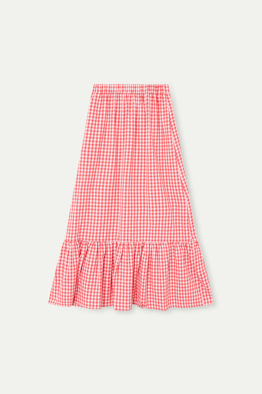 Compania Fantastica Red Gingham Skirt