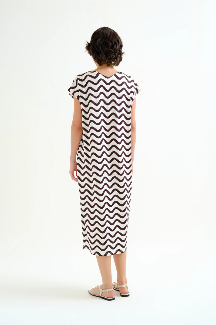 Compania Fantastica Black & White Wave Kaftan